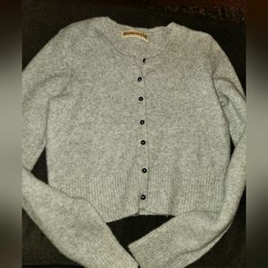 Grey size small button up sweater by Abercrombie